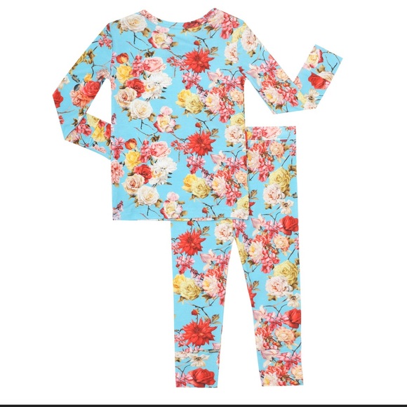 English Rose Floral bamboo 2 piece pajamas - Picture 2 of 2
